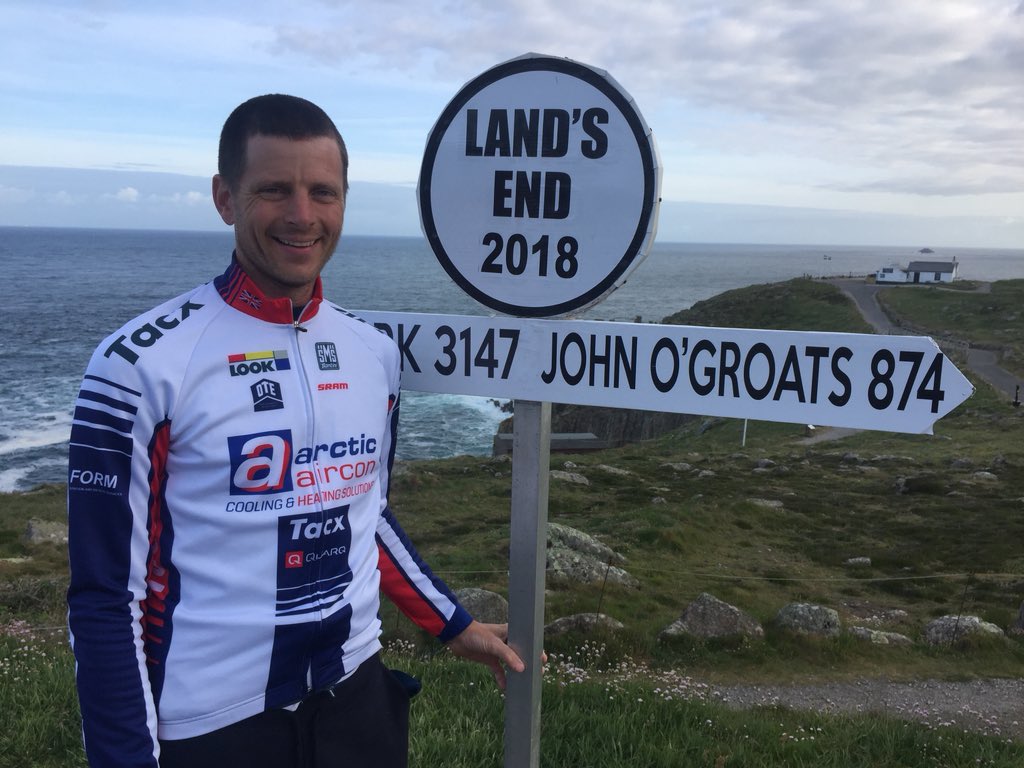 Michael Broadwith during his Land’s End to John o’ Groats Cycle Record