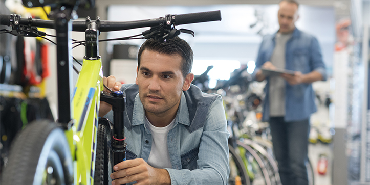 bike at a service